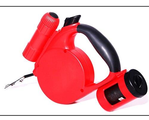 NightWalk LED Retractable Dog Leash — 4.5M with Waste Bag Dispenser
