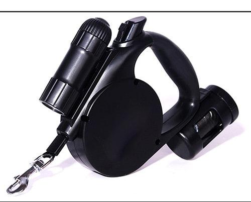NightWalk LED Retractable Dog Leash — 4.5M with Waste Bag Dispenser