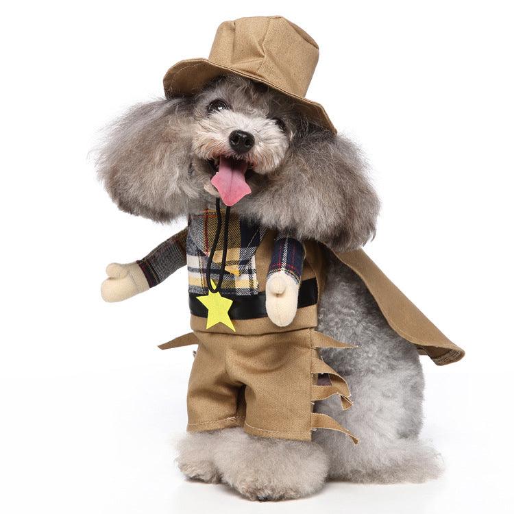 Funny Cosplay Dog Costume Set — 3-Piece Halloween & Christmas Pet Outfit