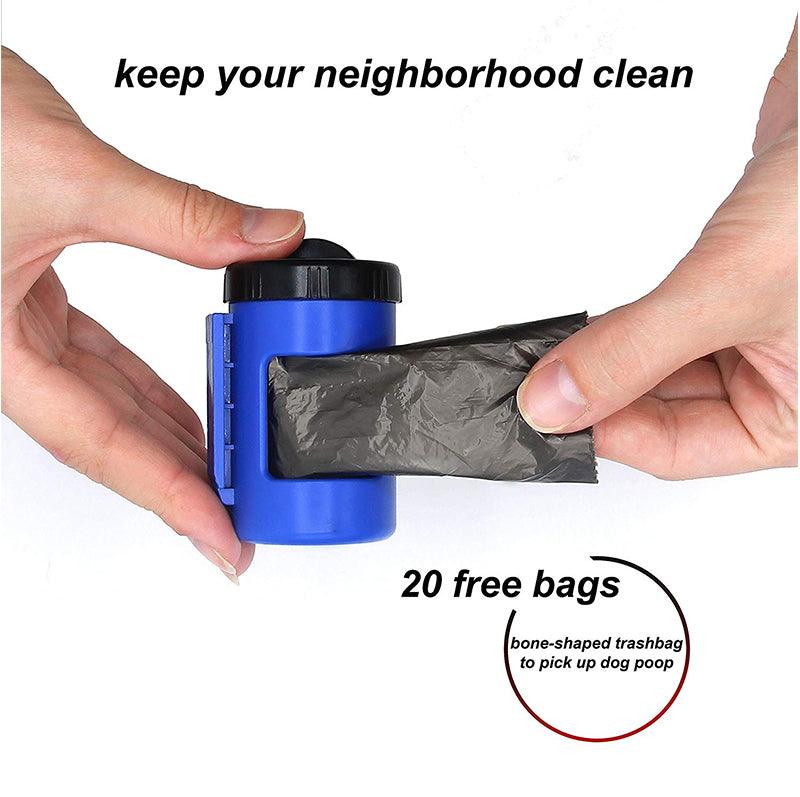 NightWalk LED Retractable Dog Leash — 4.5M with Waste Bag Dispenser