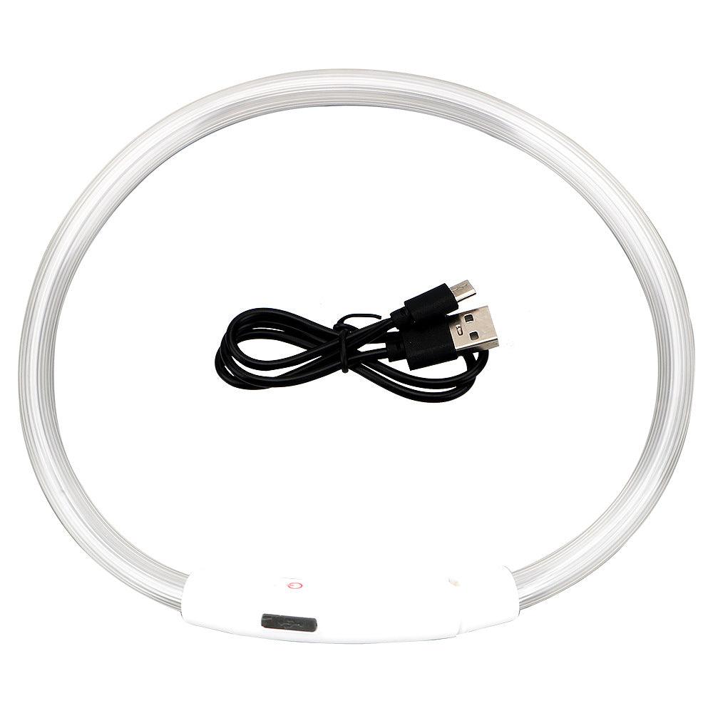 USB Rechargeable LED Pet Collar — 3 Flashing Modes, Glow-in-the-Dark