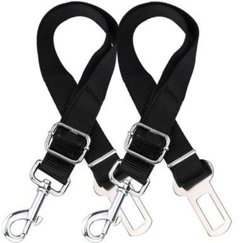 Dog Car Seatbelt Connector — Adjustable 2-Pack Safety Tether for All Vehicles