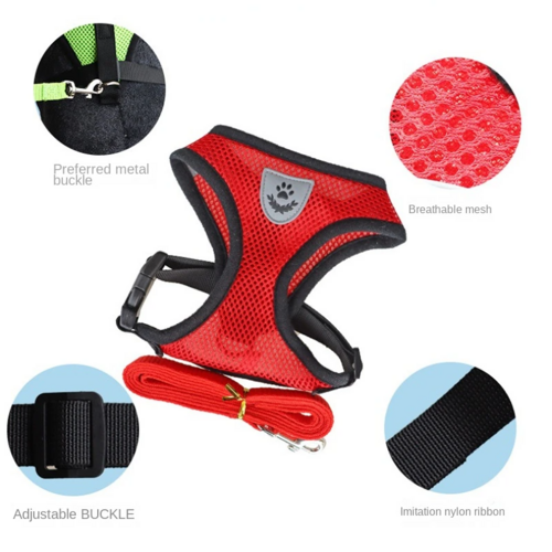 Adjustable Reflective Dog Harness Vest — No-Pull Control Vest, Sizes S–XL
