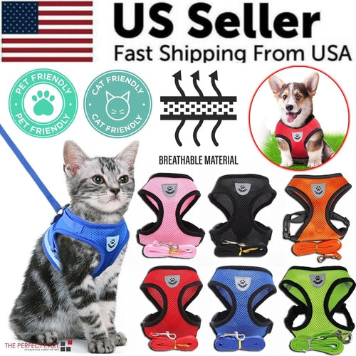 Adjustable Reflective Dog Harness Vest — No-Pull Control Vest, Sizes S–XL