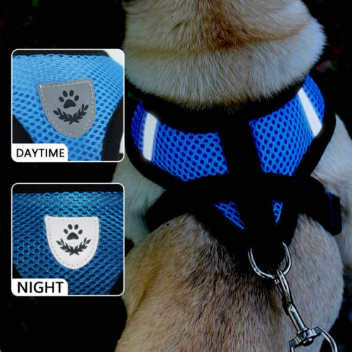 Adjustable Reflective Dog Harness Vest — No-Pull Control Vest, Sizes S–XL