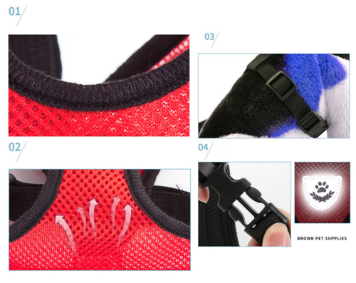 Adjustable Reflective Dog Harness Vest — No-Pull Control Vest, Sizes S–XL