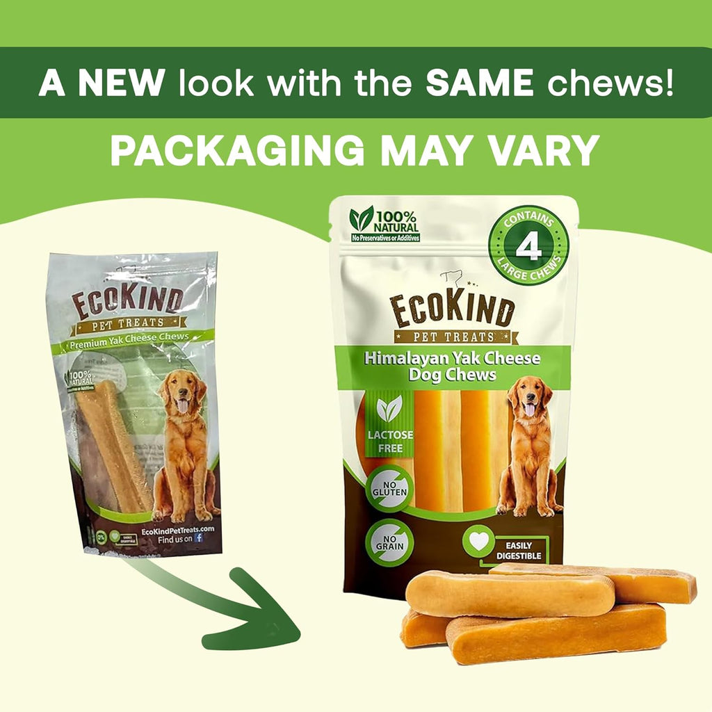 Gold Yak Chews for Small Dogs — Natural Himalayan Milk Chew Sticks (4, 8, or 16 Pack)