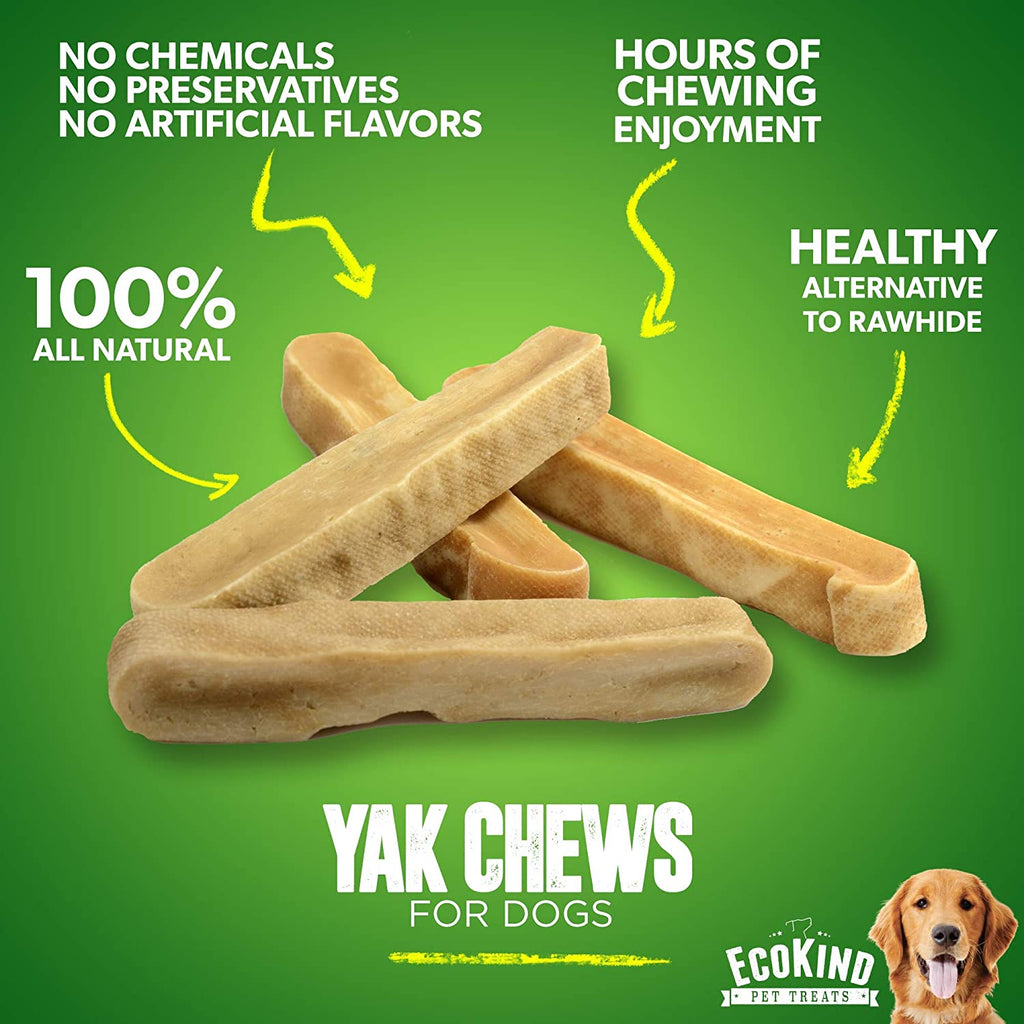 Gold Yak Chews for Small Dogs — Natural Himalayan Milk Chew Sticks (4, 8, or 16 Pack)