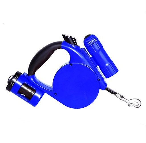 NightWalk LED Retractable Dog Leash — 4.5M with Waste Bag Dispenser
