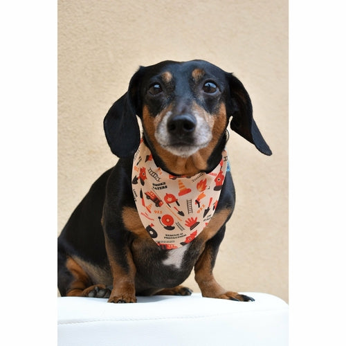 Fire Dog Bandana — Reversible Slip-On Firefighter Tribute Pet Bandana