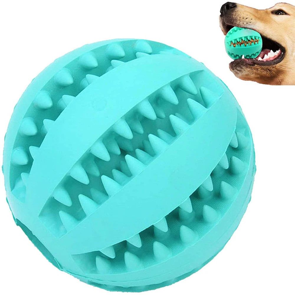 Rubber Snack Chew Ball for Dogs — Dental Cleaning Toy, 5/6/7cm