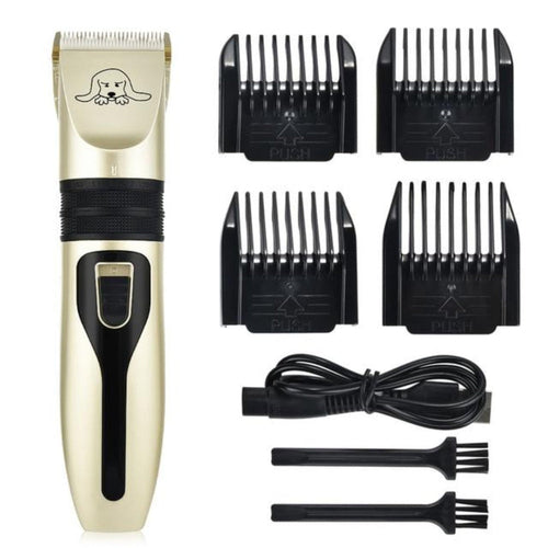 Professional Pet Hair Clipper Set — USB Rechargeable Electric Dog Grooming Trimmer