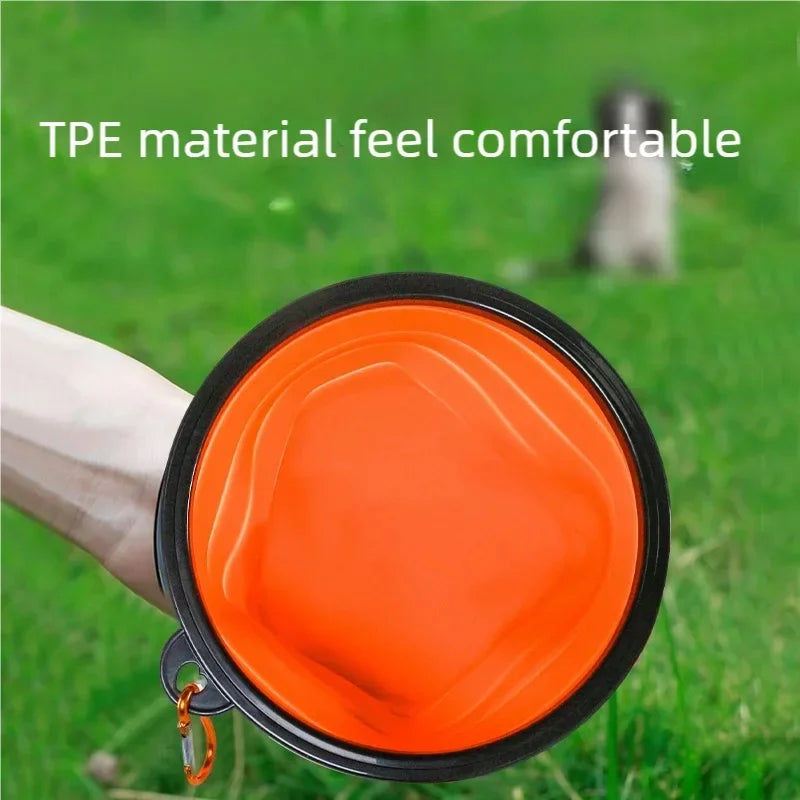 2-in-1 Silicone Pet Water Bottle & Folding Bowl — Leak-Proof Travel Feeder