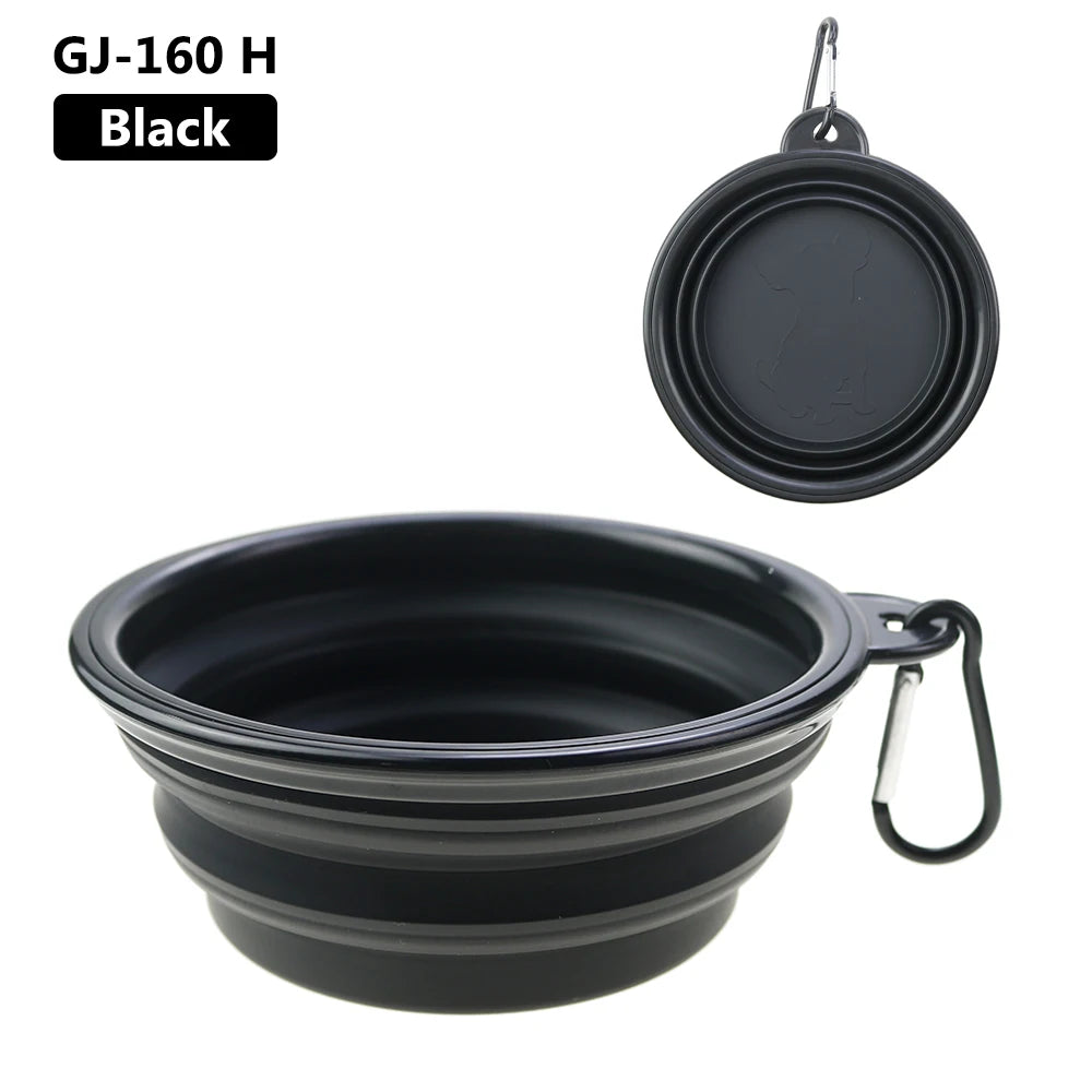 Collapsible Silicone Travel Pet Bowl — Portable Foldable Food & Water Bowl, 350mL
