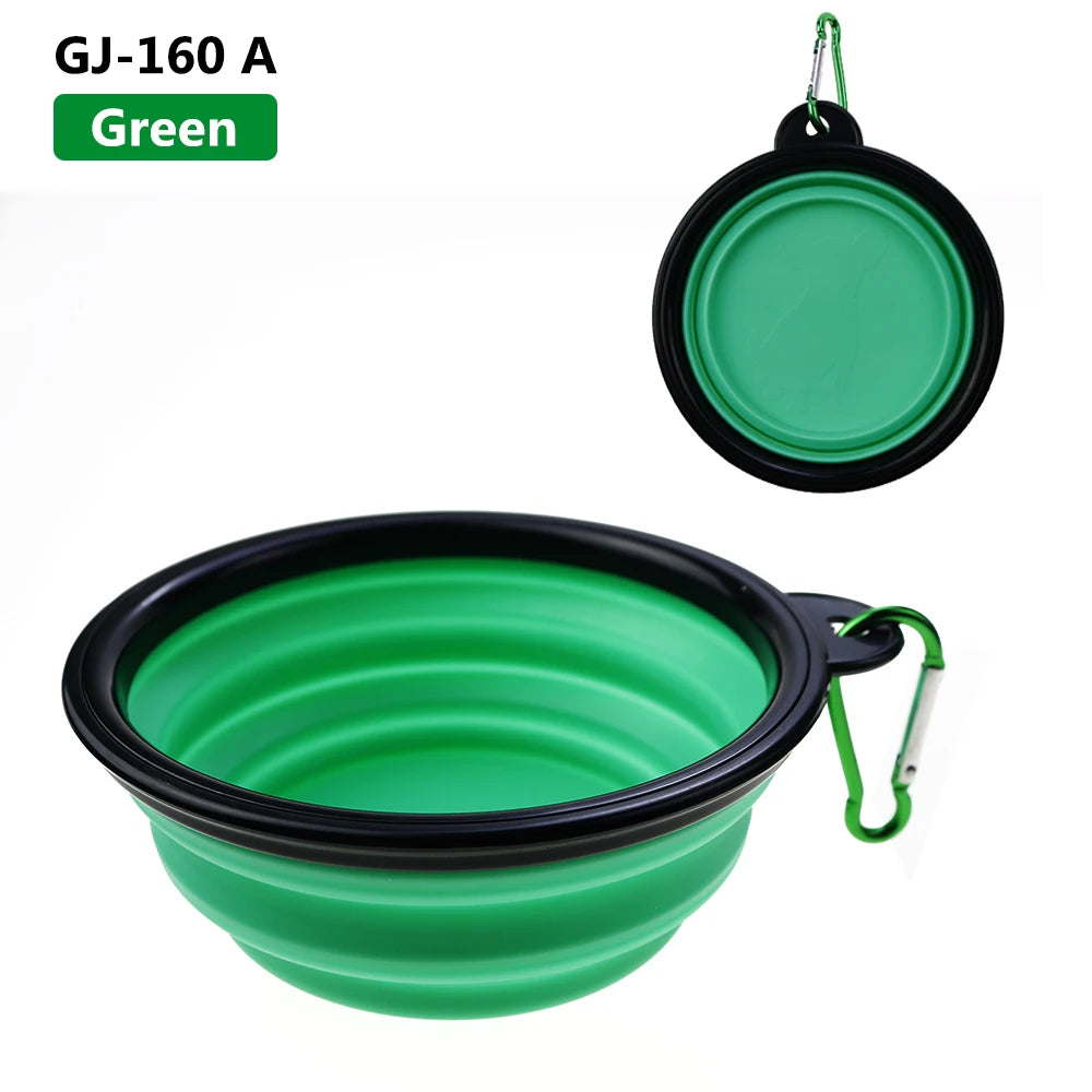 Collapsible Silicone Travel Pet Bowl — Portable Foldable Food & Water Bowl, 350mL