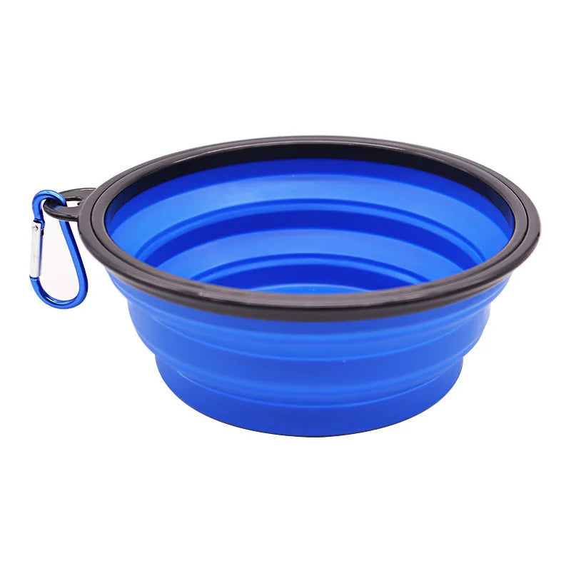 2-in-1 Silicone Pet Water Bottle & Folding Bowl — Leak-Proof Travel Feeder