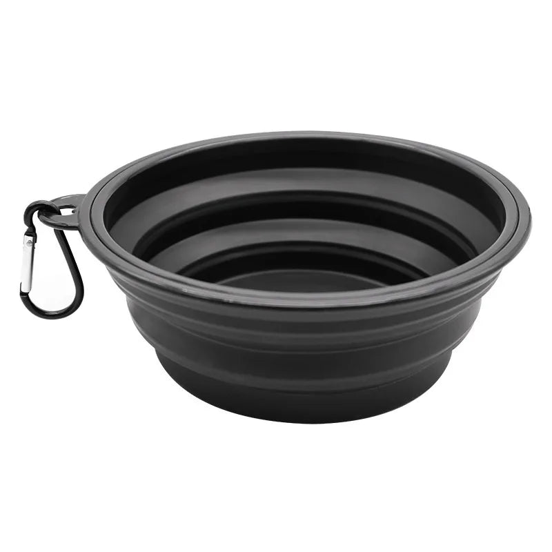 2-in-1 Silicone Pet Water Bottle & Folding Bowl — Leak-Proof Travel Feeder
