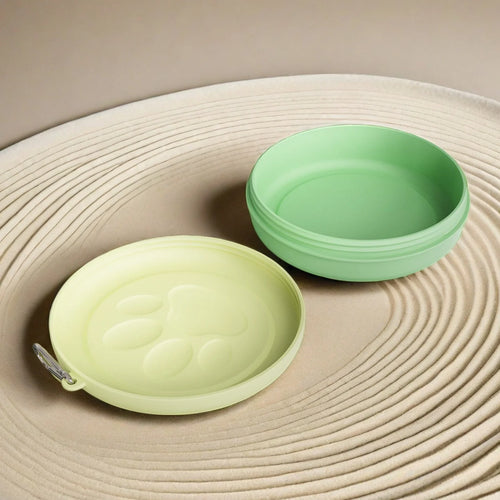 2-in-1 Travel Pet Bowl with Treat Compartment — Portable Dog Food & Water Dish