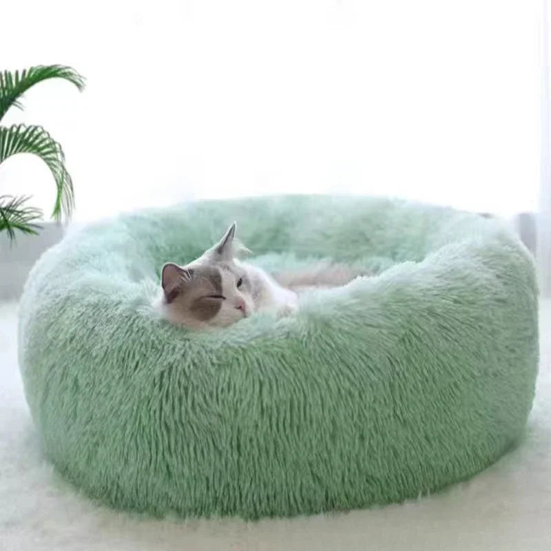 Plush Pet Bed — Soft Round Cat & Dog Bed, Sizes M/L/XL