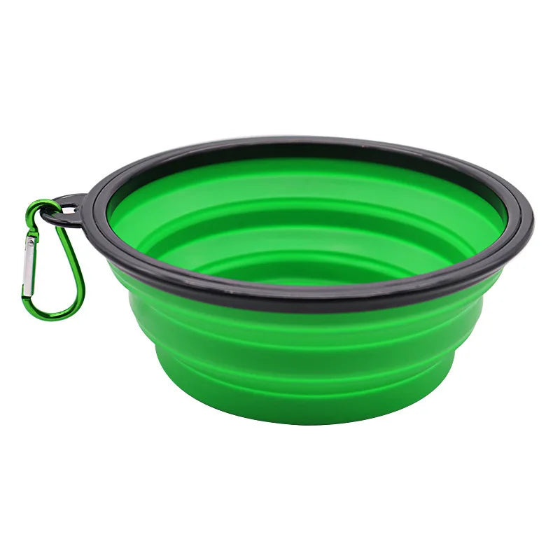 2-in-1 Silicone Pet Water Bottle & Folding Bowl — Leak-Proof Travel Feeder