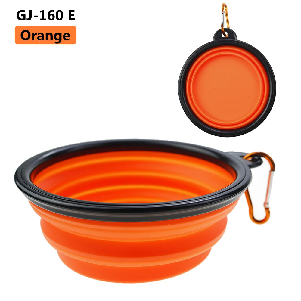 Collapsible Silicone Travel Pet Bowl — Portable Foldable Food & Water Bowl, 350mL