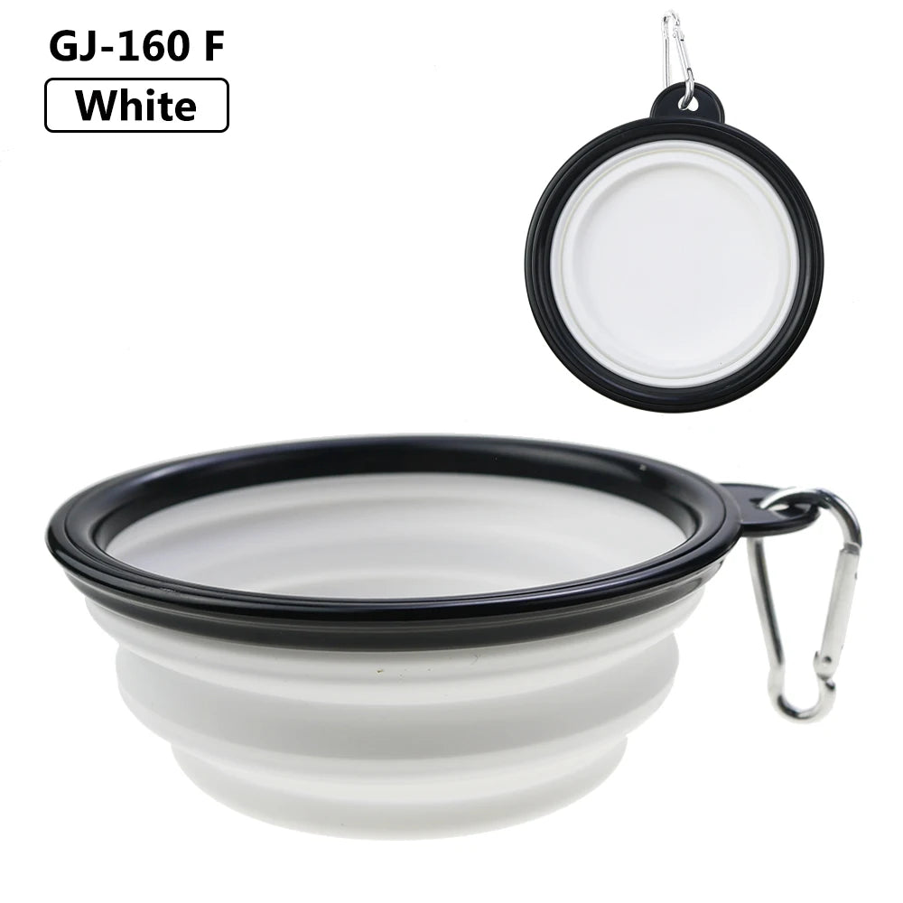 Collapsible Silicone Travel Pet Bowl — Portable Foldable Food & Water Bowl, 350mL