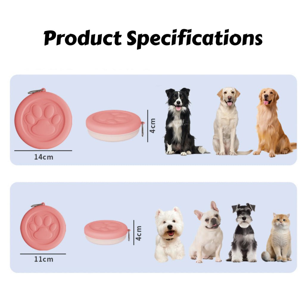 2-in-1 Travel Pet Bowl with Treat Compartment — Portable Dog Food & Water Dish