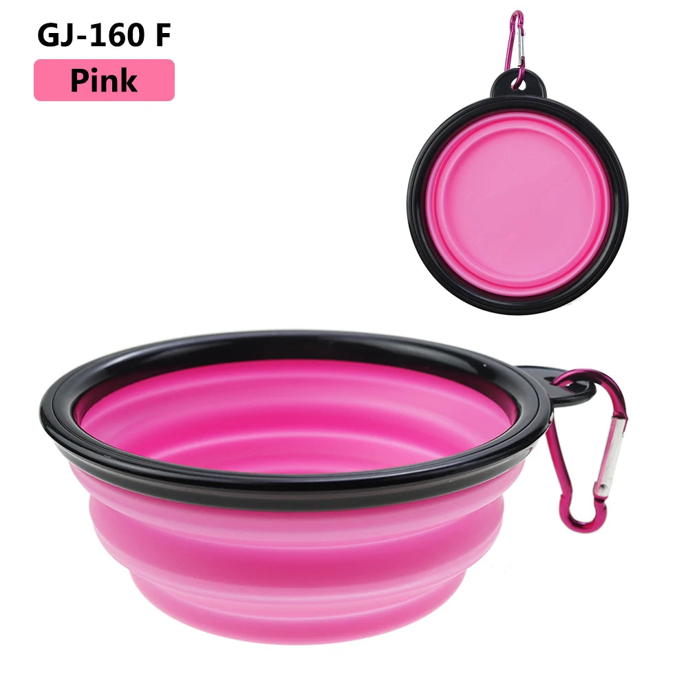 Collapsible Silicone Travel Pet Bowl — Portable Foldable Food & Water Bowl, 350mL