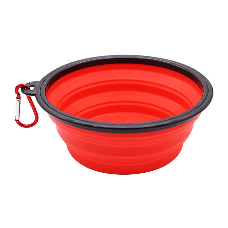 2-in-1 Silicone Pet Water Bottle & Folding Bowl — Leak-Proof Travel Feeder