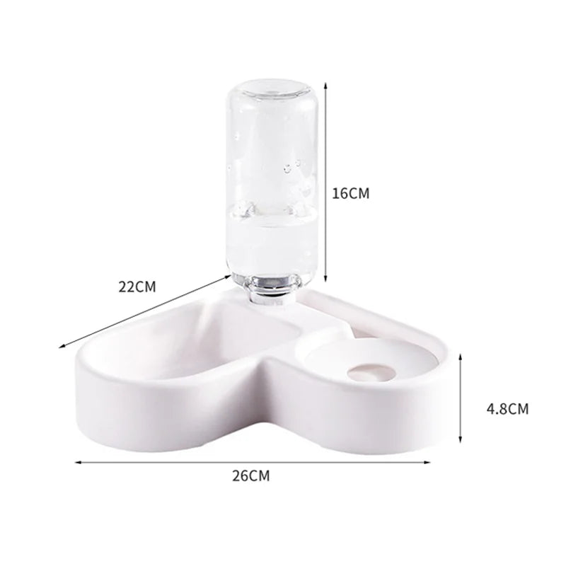 Multi-Functional Pet Bowl — Dual Food & Water PP Bowl for Dogs, 22x22x16cm