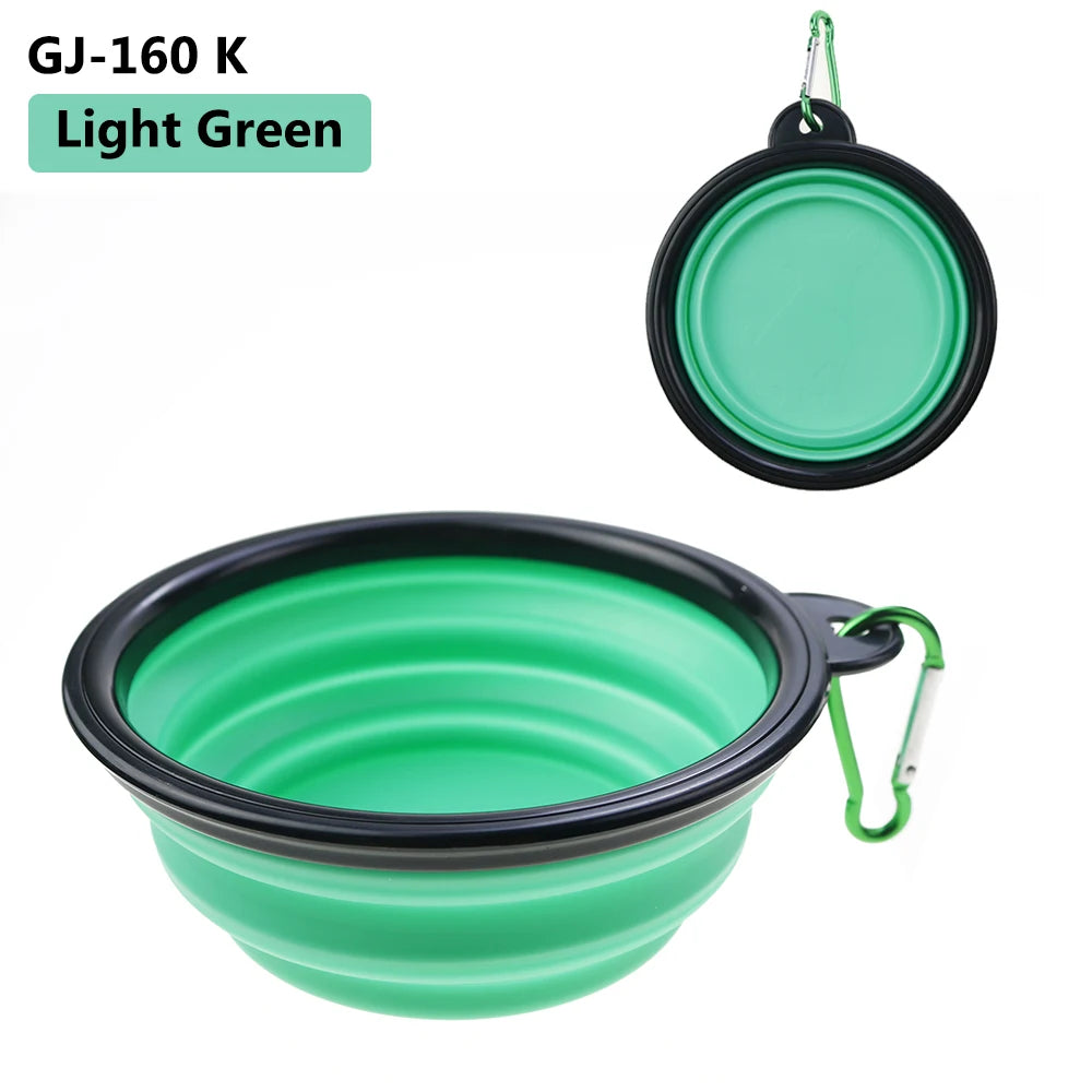 Collapsible Silicone Travel Pet Bowl — Portable Foldable Food & Water Bowl, 350mL