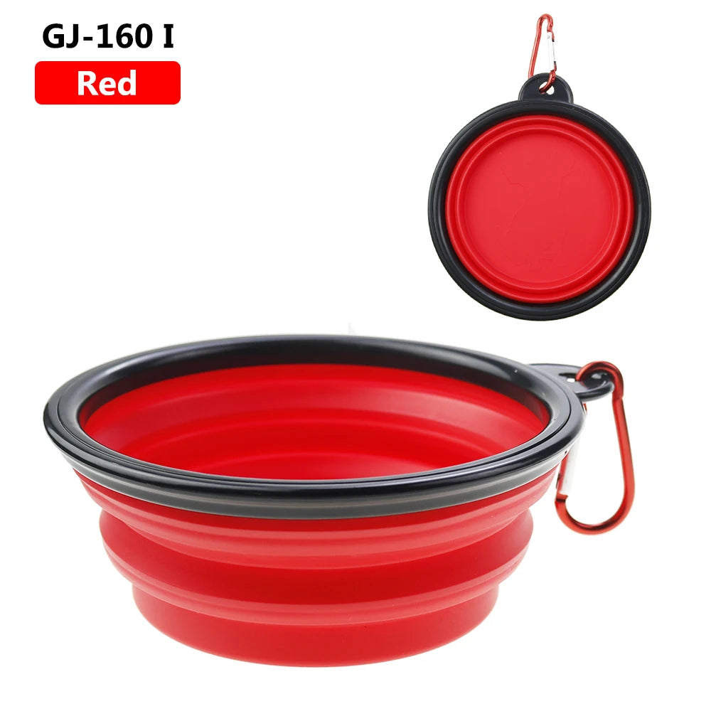 Collapsible Silicone Travel Pet Bowl — Portable Foldable Food & Water Bowl, 350mL