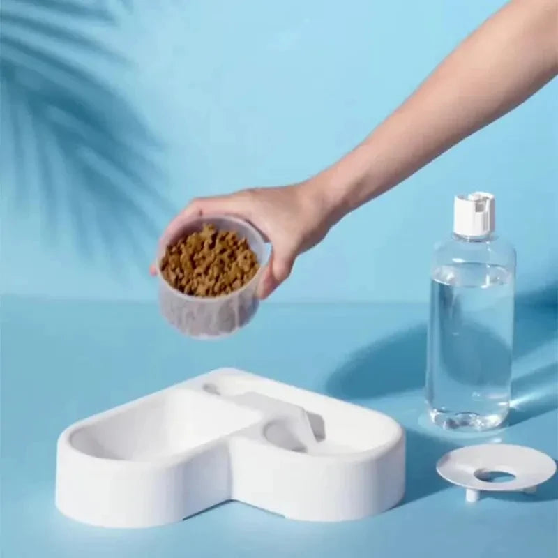 Dual-Use Automatic Pet Bowl — Moisture-Proof Food & Water Feeder for Dogs & Cats