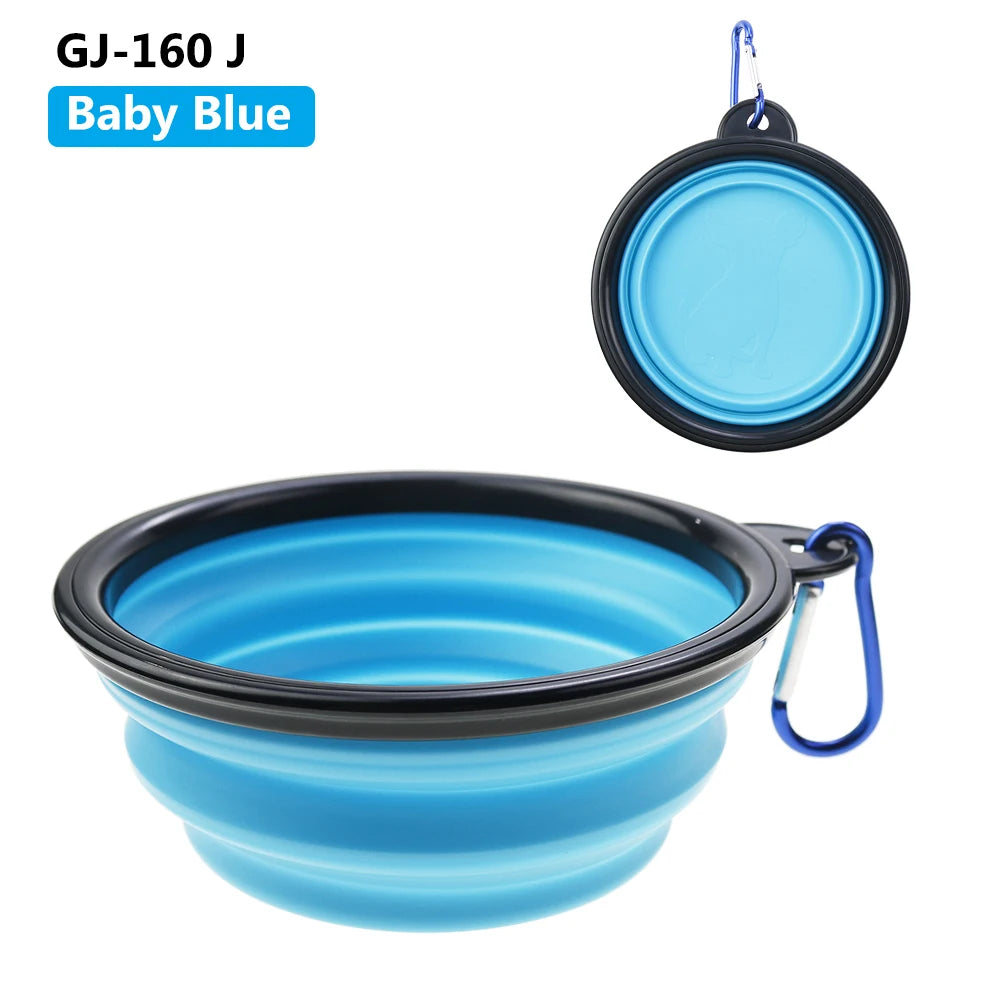 Collapsible Silicone Travel Pet Bowl — Portable Foldable Food & Water Bowl, 350mL