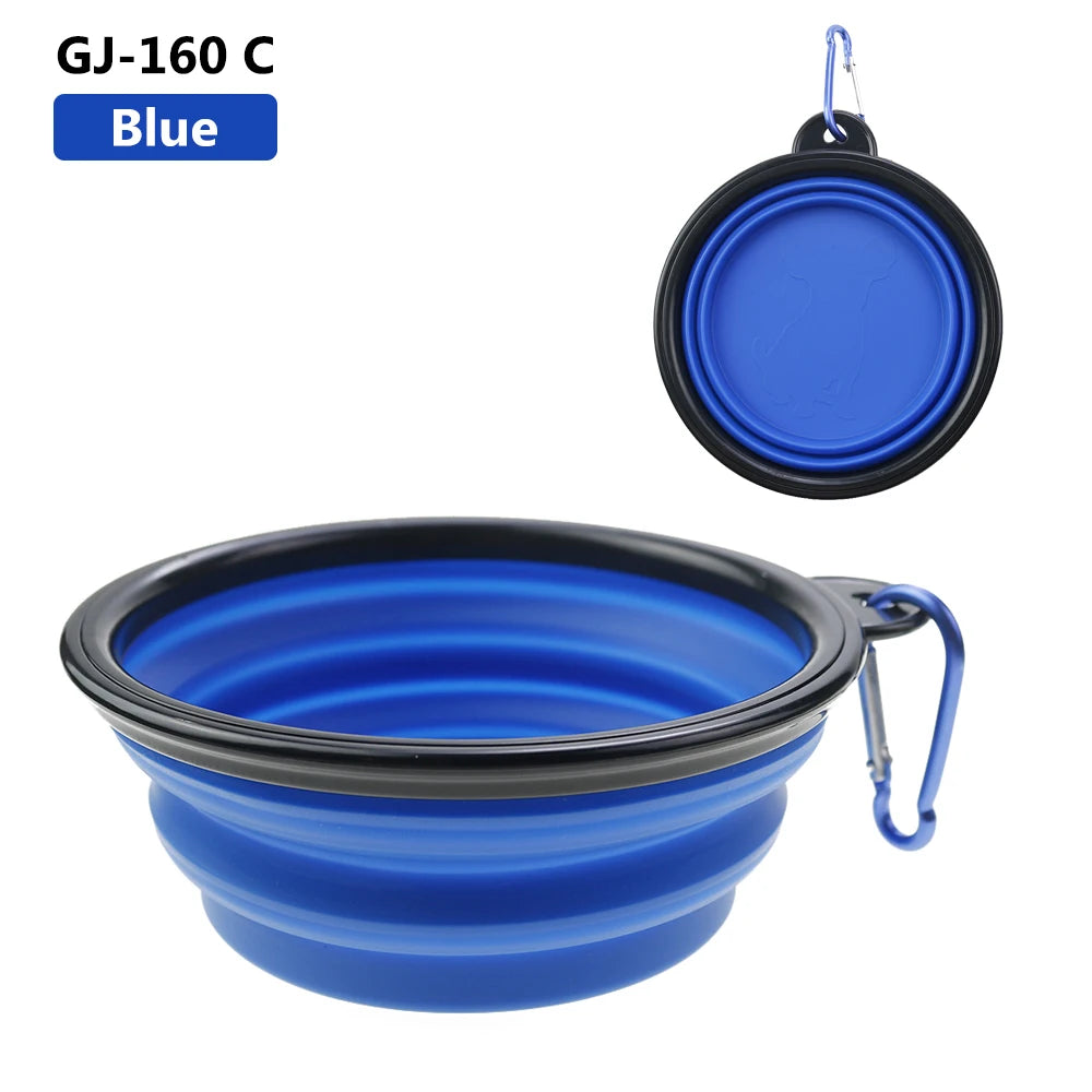 Collapsible Silicone Travel Pet Bowl — Portable Foldable Food & Water Bowl, 350mL