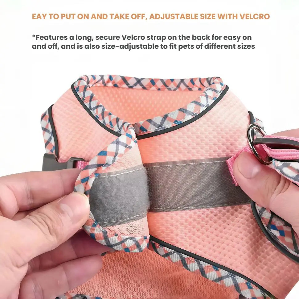 Reflective Adjustable Dog & Cat Harness and Leash Set — Safe & Comfortable Walking Set