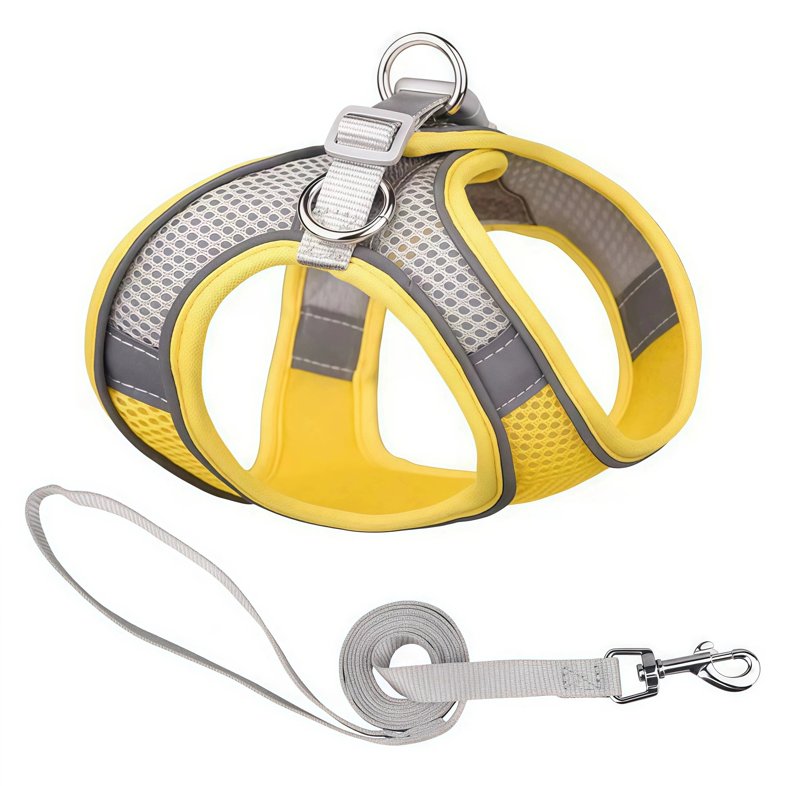 Reflective Adjustable Dog & Cat Harness and Leash Set — Safe & Comfortable Walking Set