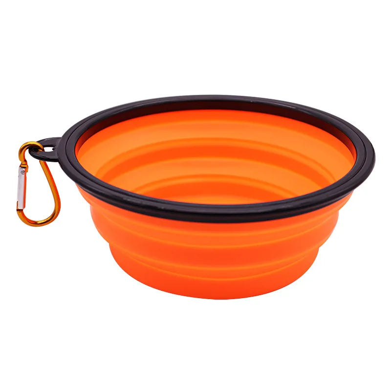 2-in-1 Silicone Pet Water Bottle & Folding Bowl — Leak-Proof Travel Feeder