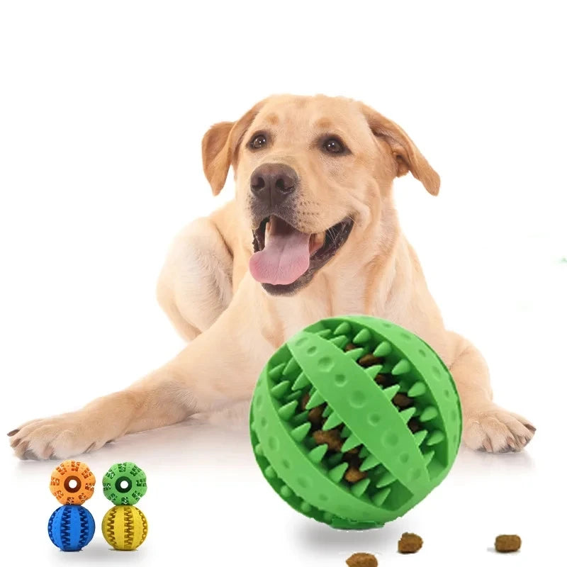 Rubber Snack Chew Ball for Dogs — Dental Cleaning Toy, 5/6/7cm