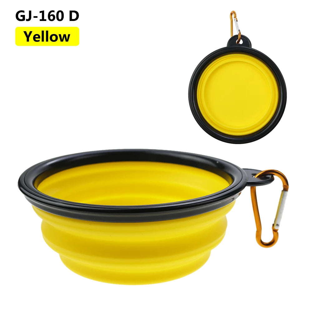 Collapsible Silicone Travel Pet Bowl — Portable Foldable Food & Water Bowl, 350mL