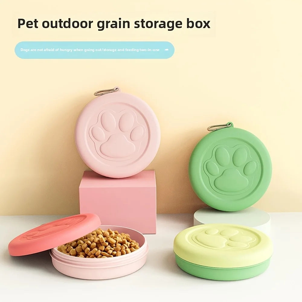 Portable Pet Travel Bowl & Snack Box — Multifunctional Outdoor Food & Water Dish