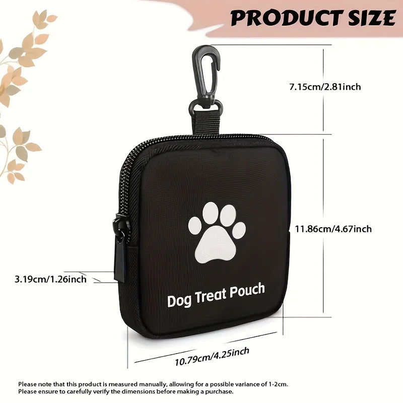 Dog Treat Training Bag — Portable Polyester Reward Pouch for Dogs & Cats