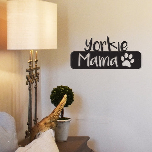 Dog Mama Metal Wall Art — Custom Breed Steel Decor, Made in the USA