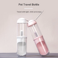 Outdoor Pet Water Bottle with Drinking Trough — 330mL Travel Dispenser for Dogs & Cats