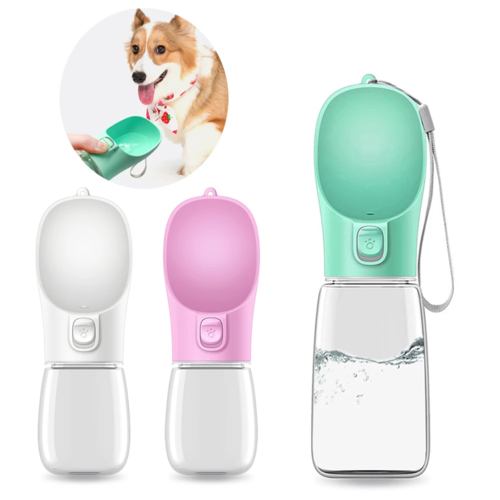 Outdoor Pet Water Bottle & Feeder — Portable Travel Dispenser for Dogs & Cats