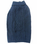 Cable Knit Dog Sweater — Classic Turtleneck Jumper in Blue, Berry, Beige, Black & Gray