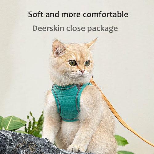 Reflective Cat Harness & Leash Set — Escape-Proof Adjustable Vest for Cats