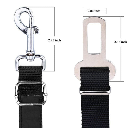 Dog Car Seatbelt Connector — Adjustable 2-Pack Safety Tether for All Vehicles