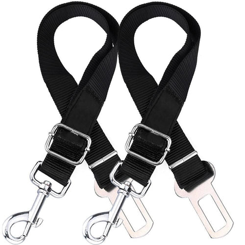 Dog Car Seatbelt Connector — Adjustable 2-Pack Safety Tether for All Vehicles