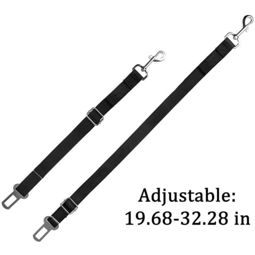 Dog Car Seatbelt Connector — Adjustable 2-Pack Safety Tether for All Vehicles